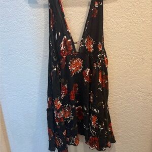 Floral V-Neck Sleeveless Dress